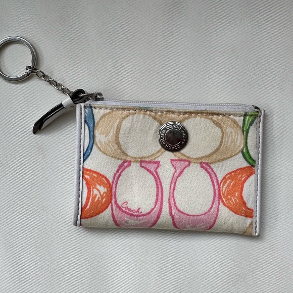 Coach Colorful C Keychain Coin Bag - Picture 1 of 4
